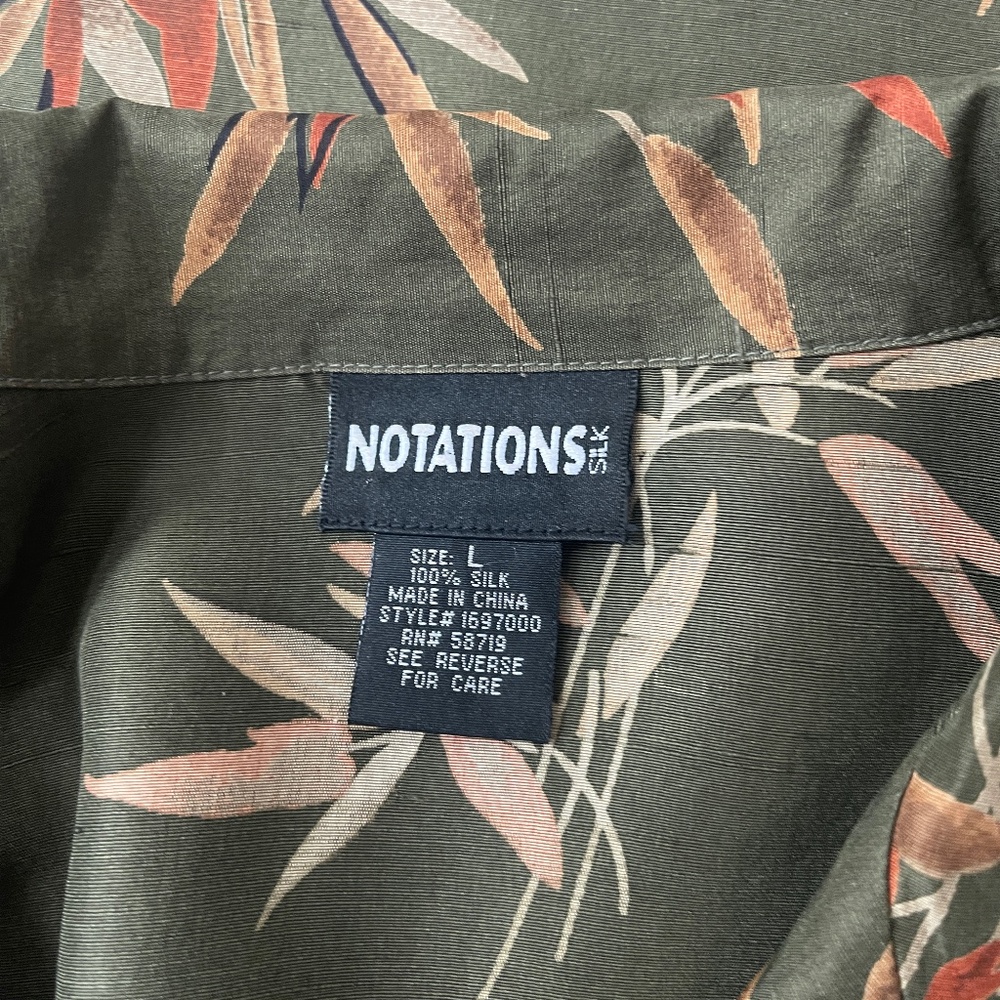 100% Silk Notations Silk Women's Blouse Size Large - Picture 3 of 8